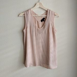 Silk tank top, nude light pink
